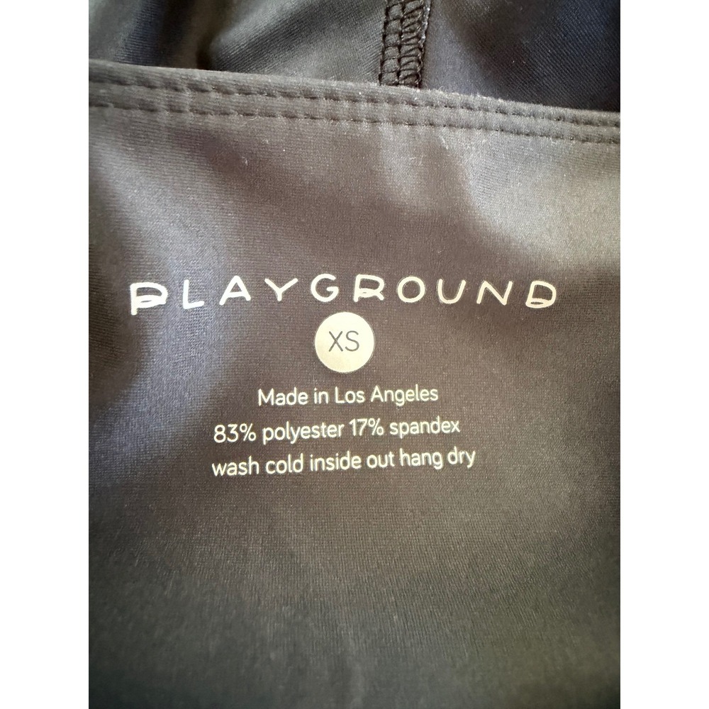 NWT Playground High Waisted Geometric Print Compression Leggings Black XS - Picture 5 of 9